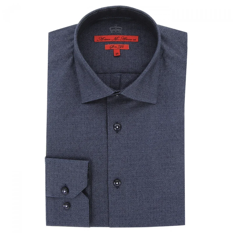 Chemise homme tissu structuré à motifs coupe cintrée PRETTY Andrew Mac Allister