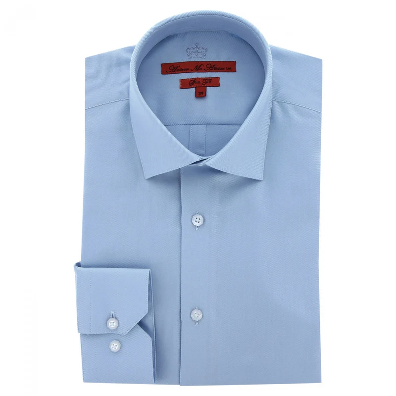 Chemise homme en coton sergé uni coupe cintrée TWYLLUE Andrew Mac Allister