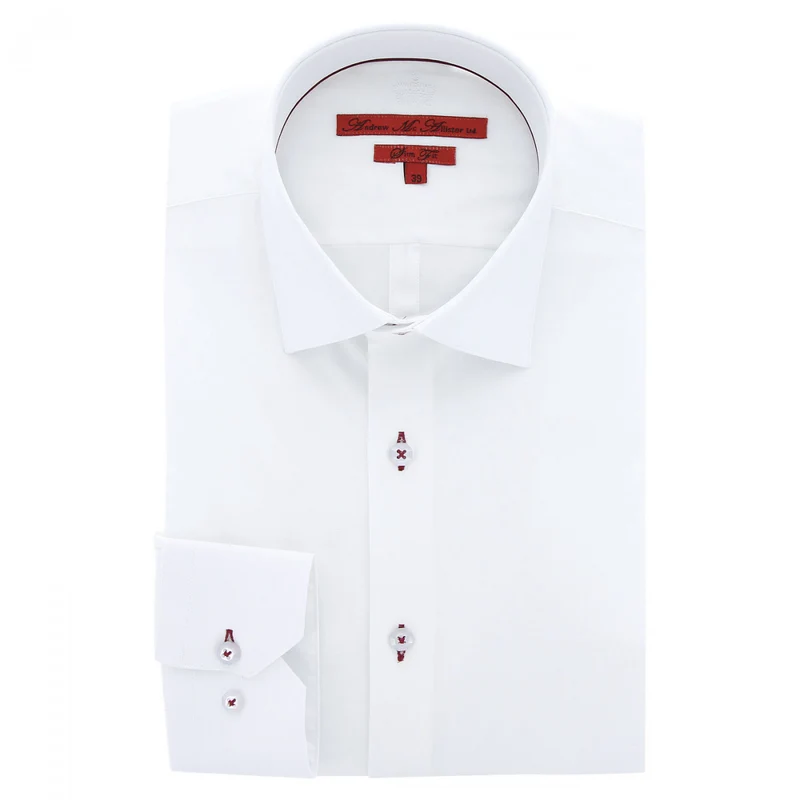 Chemise homme uni 100% coton coupe cintrée HOLOPPO Andrew Mac Allister