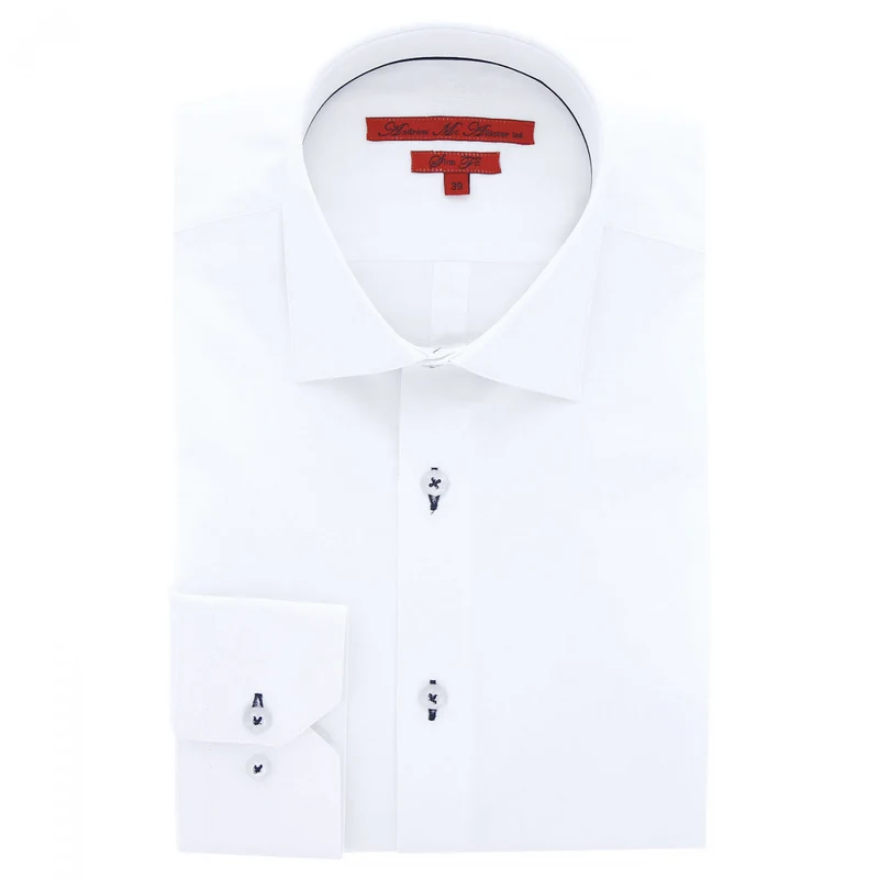 Chemise homme uni 100% coton coupe cintrée HOLOPPO Andrew Mac Allister