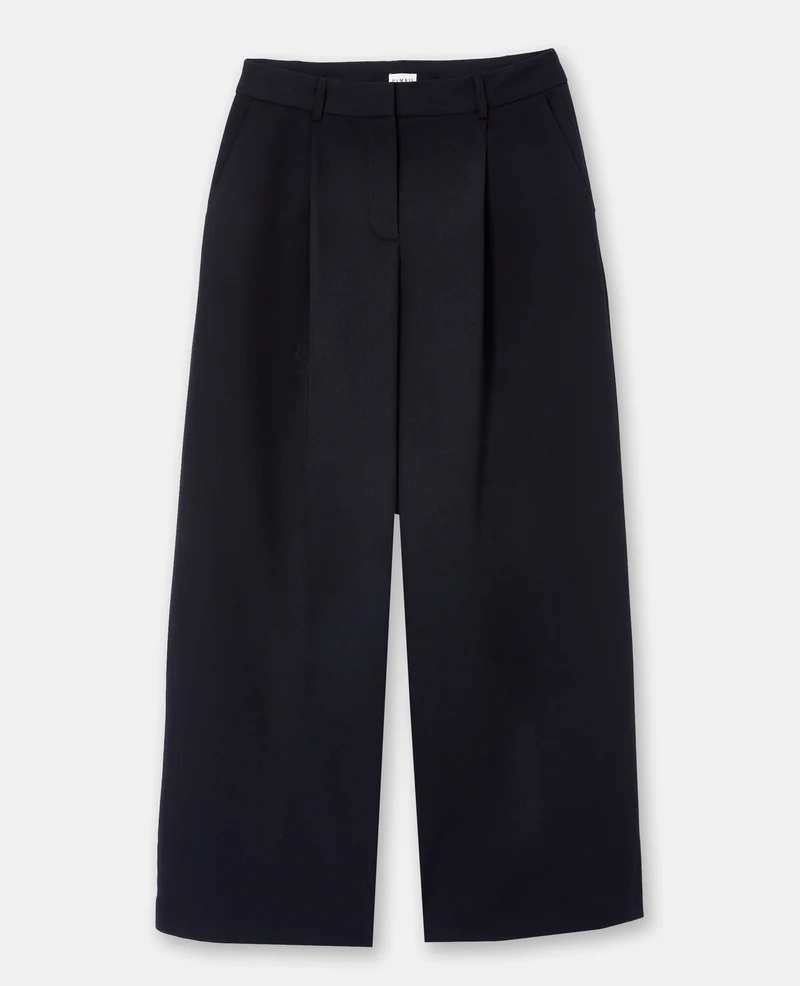 Pantalon large et droit avec pinces