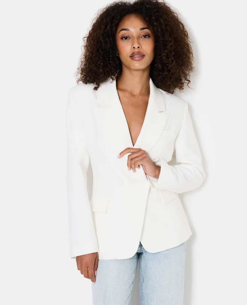 Veste blazer cintrée avec épaulettes