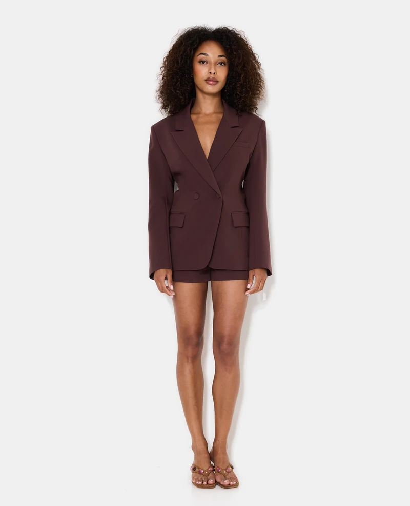 Veste blazer cintrée avec épaulettes