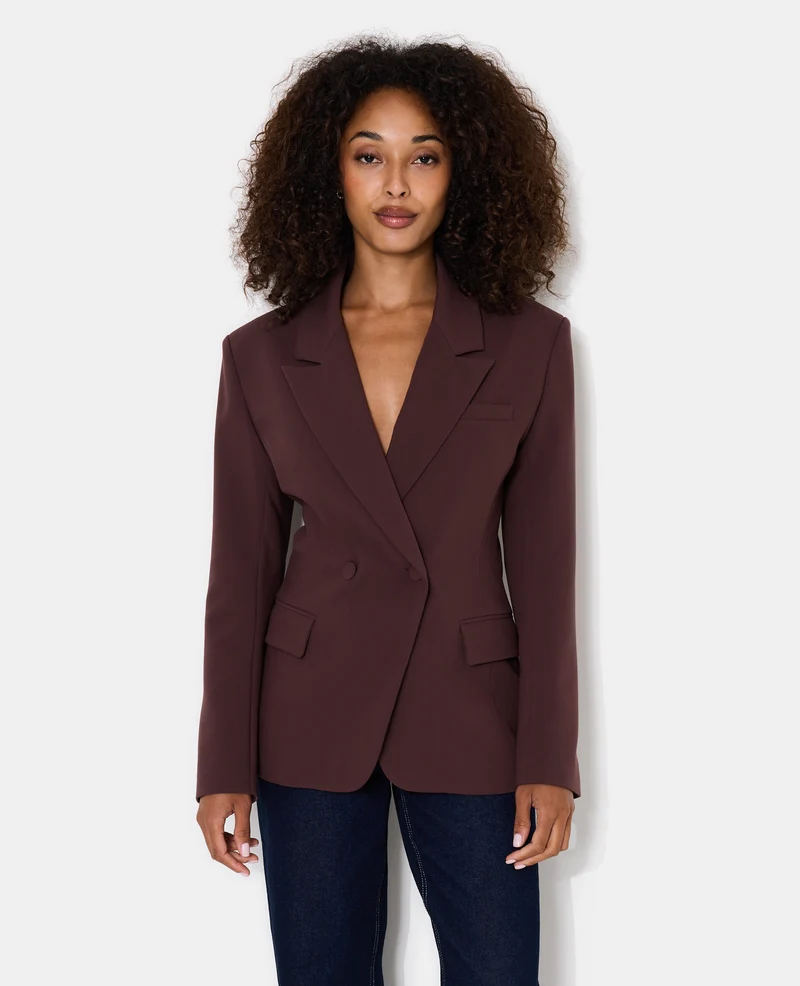 Veste blazer cintrée avec épaulettes