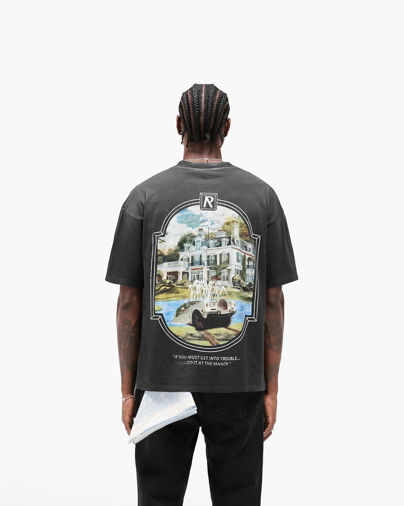 Revere Manor T-Shirt - Stained Black