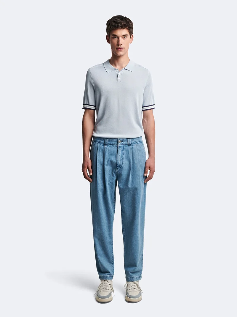Jean denim en coton bleach