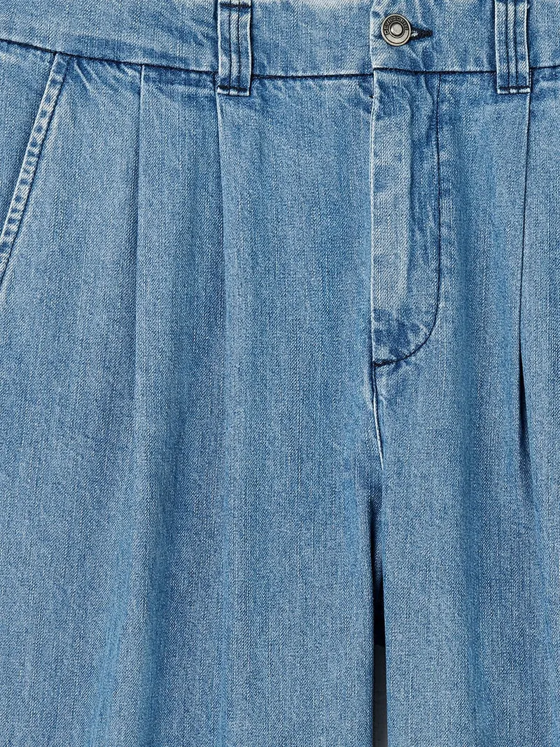 Jean denim en coton bleach