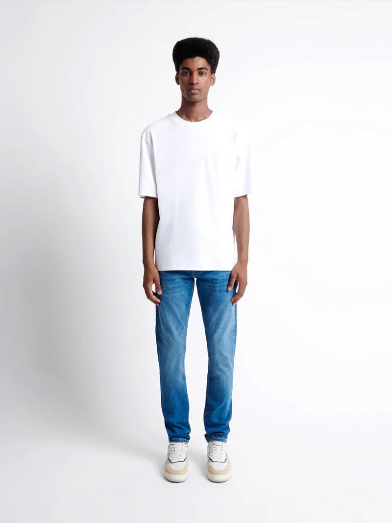 Jean denim regular délavé