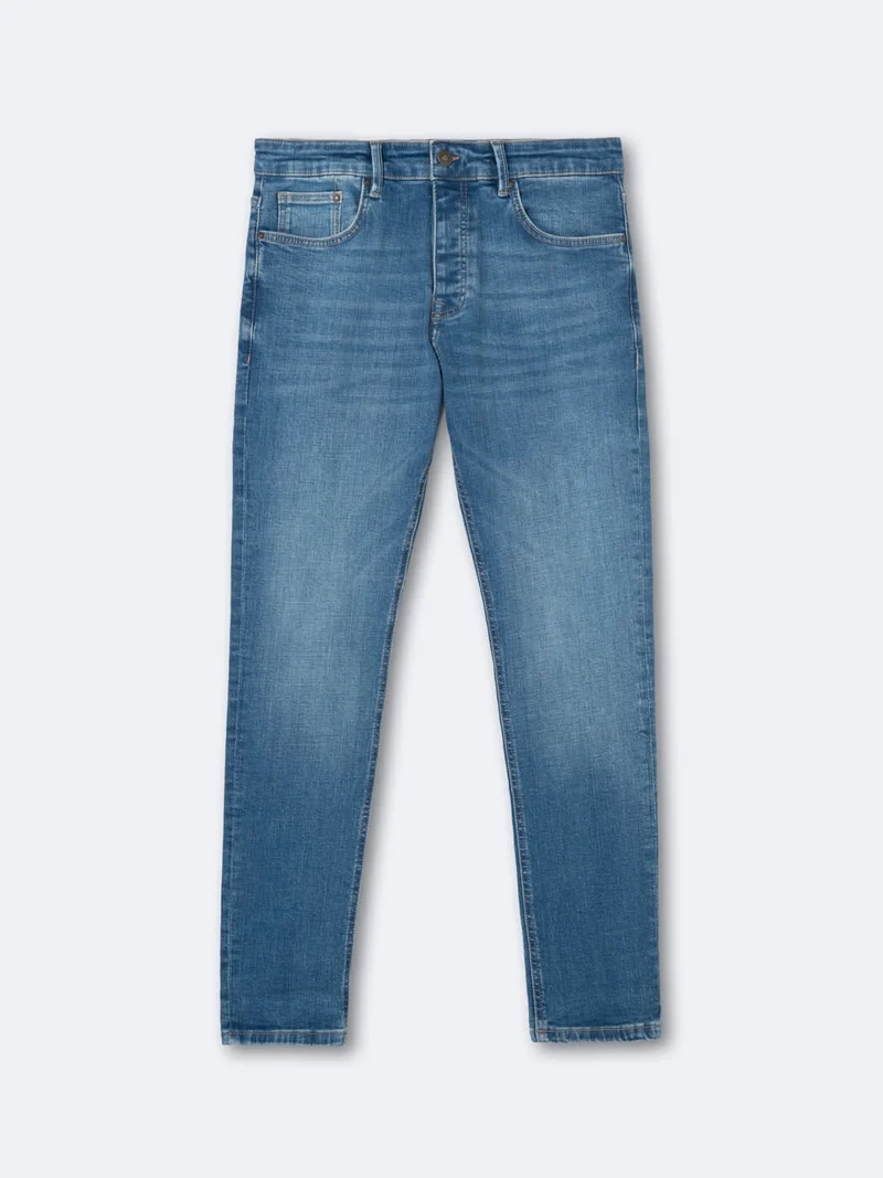 Jean denim regular délavé