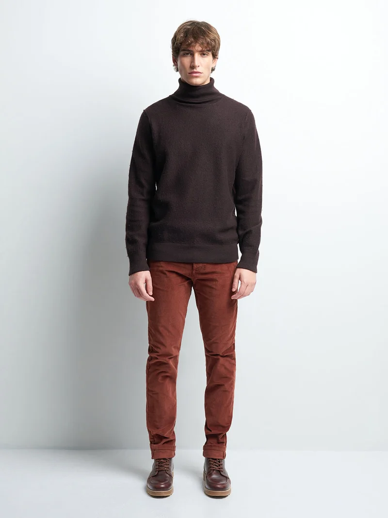 Jean couleur slim stretch en velours