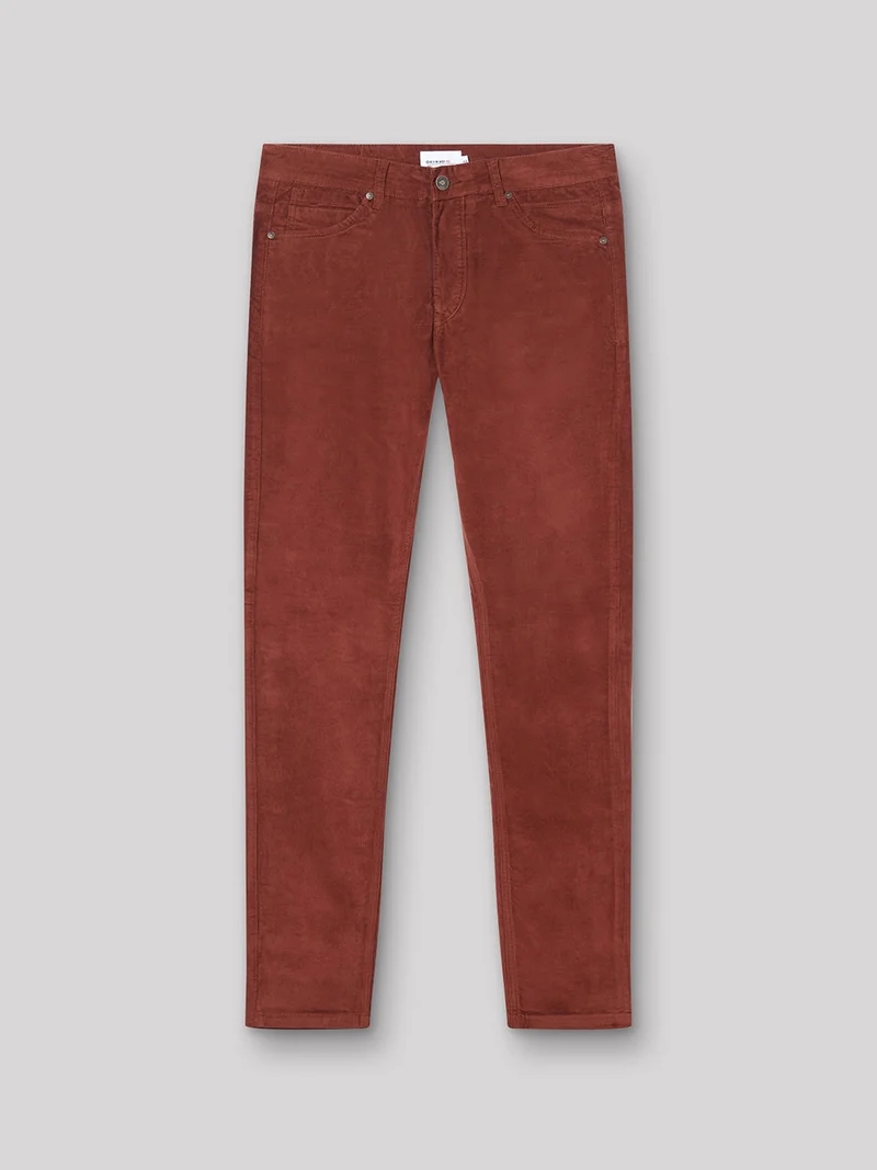 Jean couleur slim stretch en velours