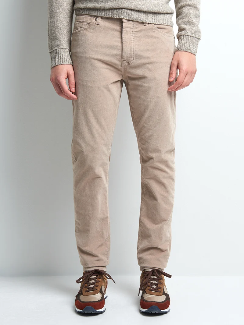 Jean couleur slim stretch en velours