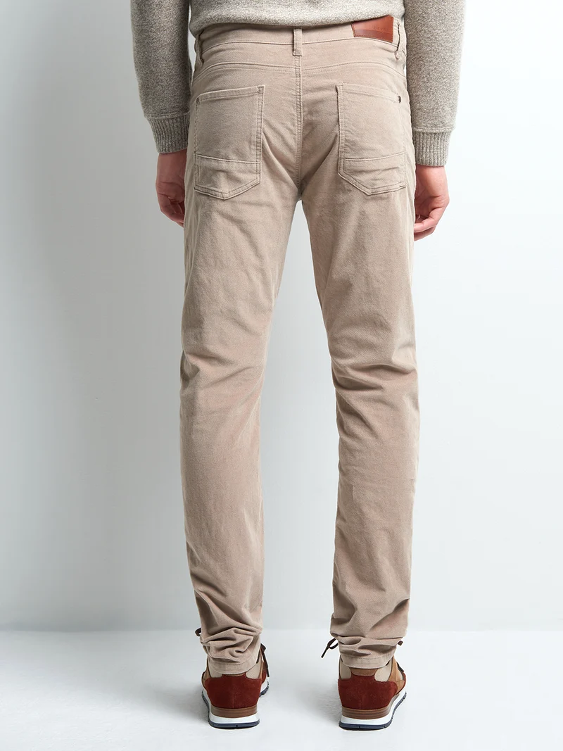 Jean couleur slim stretch en velours
