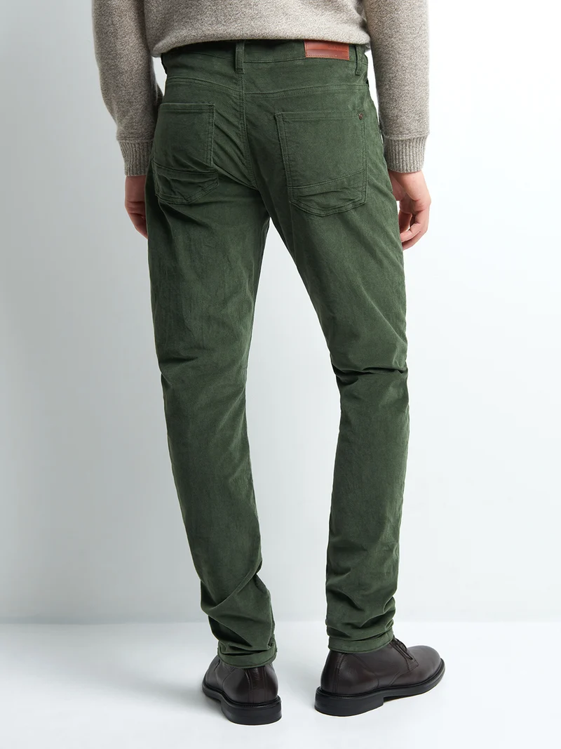 Jean couleur slim stretch en velours