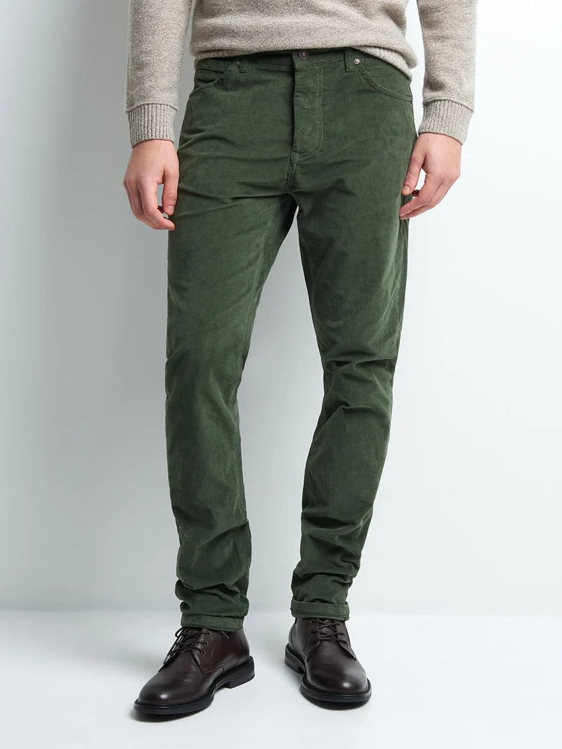 Jean couleur slim stretch en velours