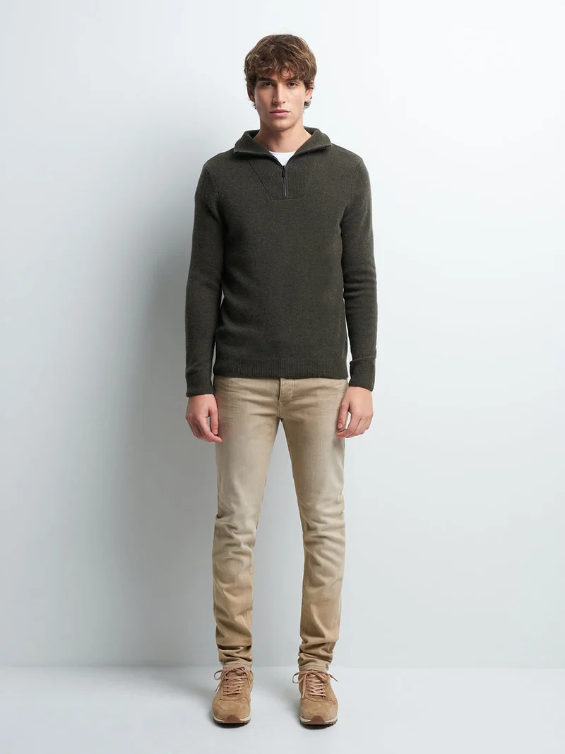 Jean couleur slim stretch délavé