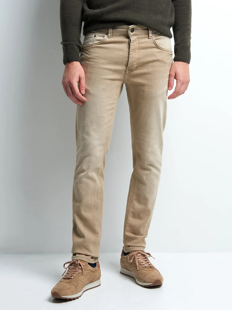 Jean couleur slim stretch délavé