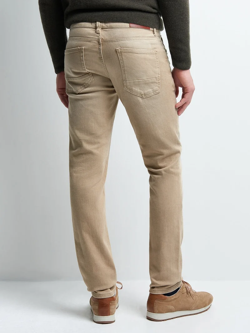 Jean couleur slim stretch délavé