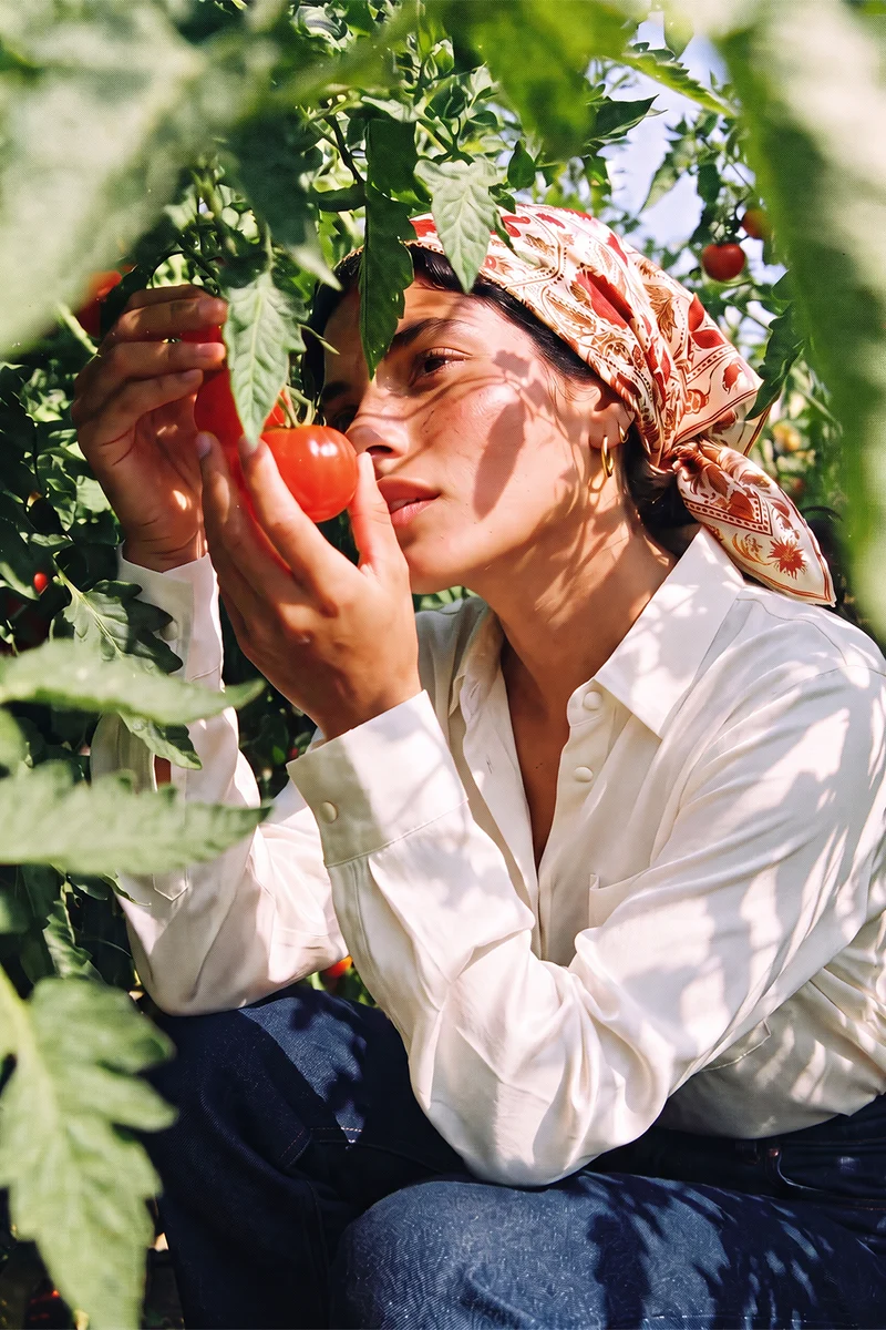 Chemisier en soie Blanc Innocent