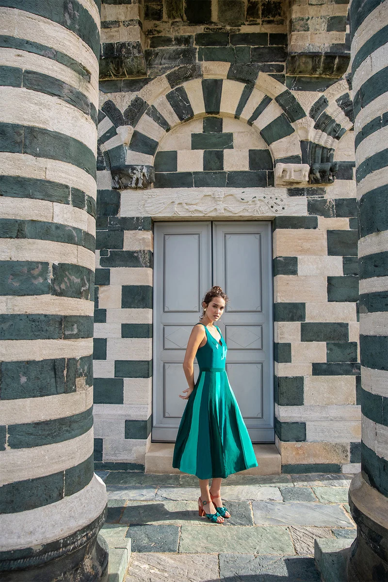 Robe en soie Eucalyptus