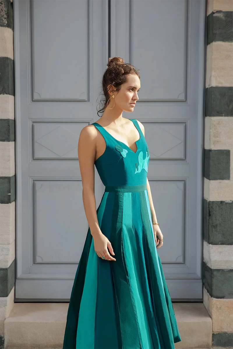 Robe en soie Eucalyptus