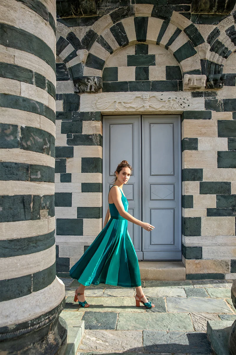 Robe en soie Eucalyptus