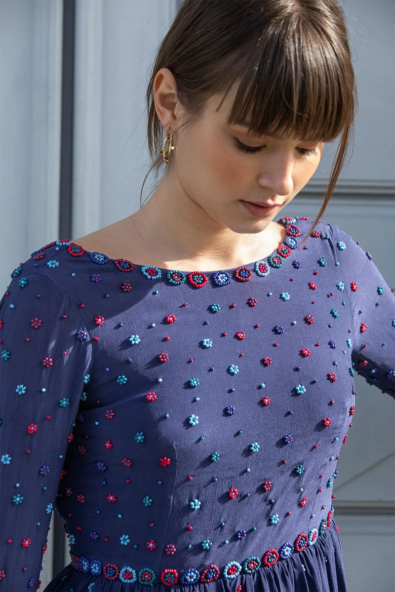 Robe en soie Iris