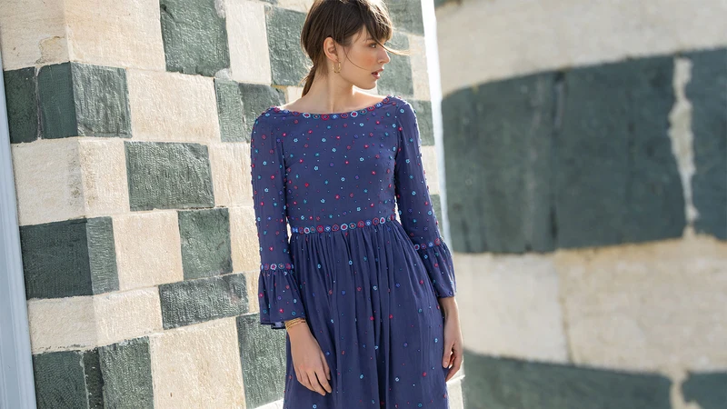 Robe en soie Iris