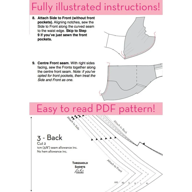 PATRON DE COUTURE PDF | Short Threshold | Fehr Trade