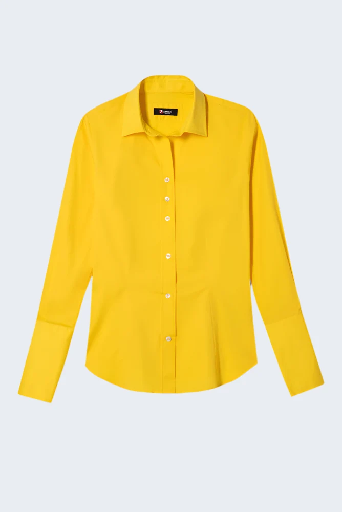 Linda Essentials Poplin Stretch Women Shirt Yellow