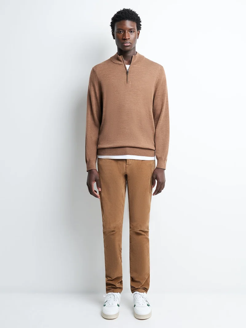 Jean couleur slim en coton élasthane uni