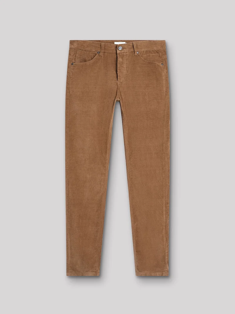 Jean couleur slim en coton élasthane uni