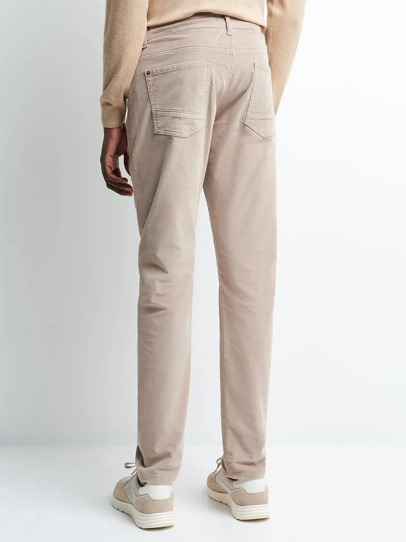 Jean couleur slim en coton élasthane uni