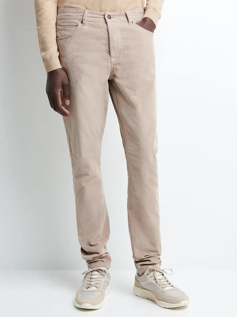 Jean couleur slim en coton élasthane uni