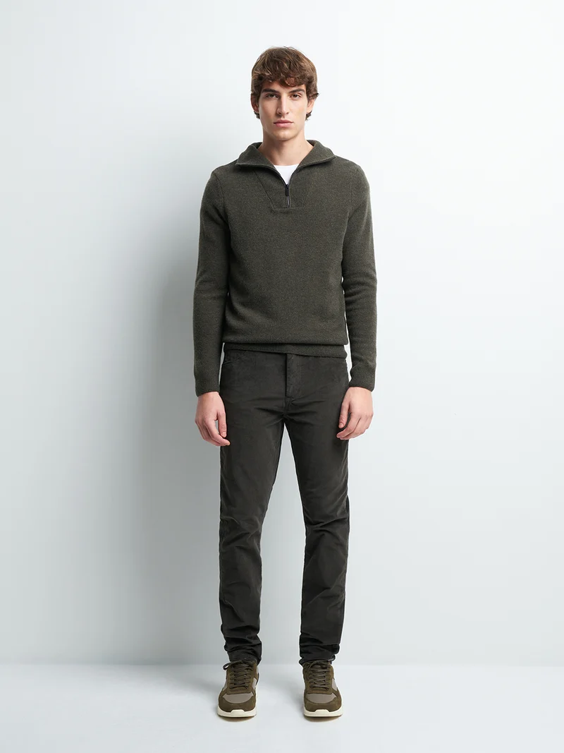 Jean couleur slim stretch en velours
