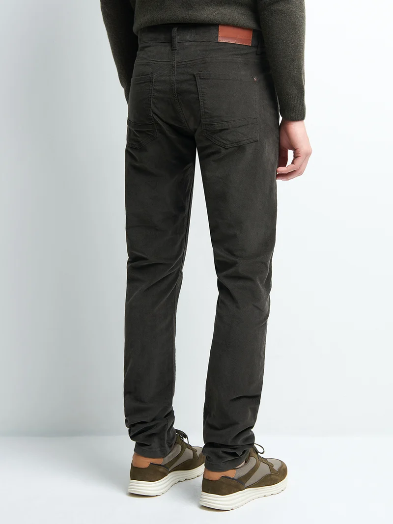 Jean couleur slim stretch en velours