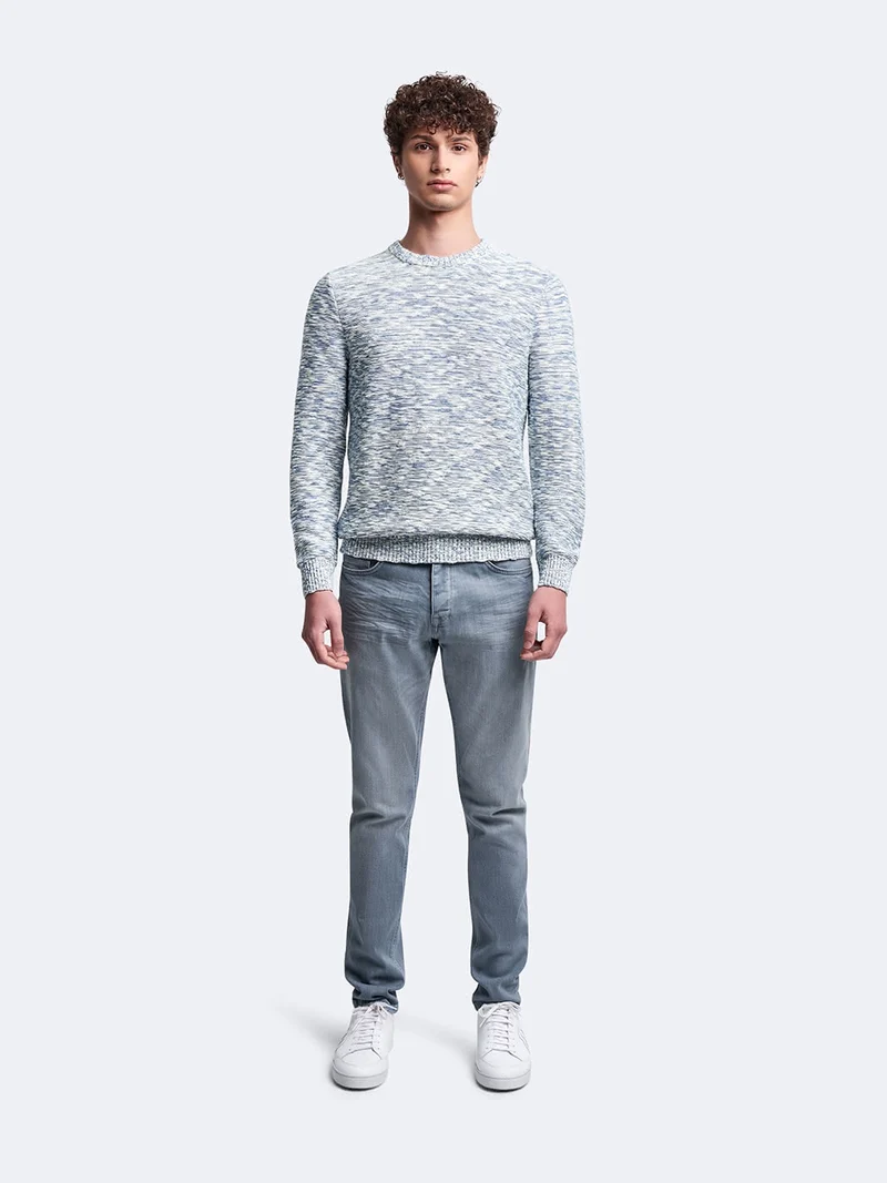 Jean couleur slim en coton élasthane uni