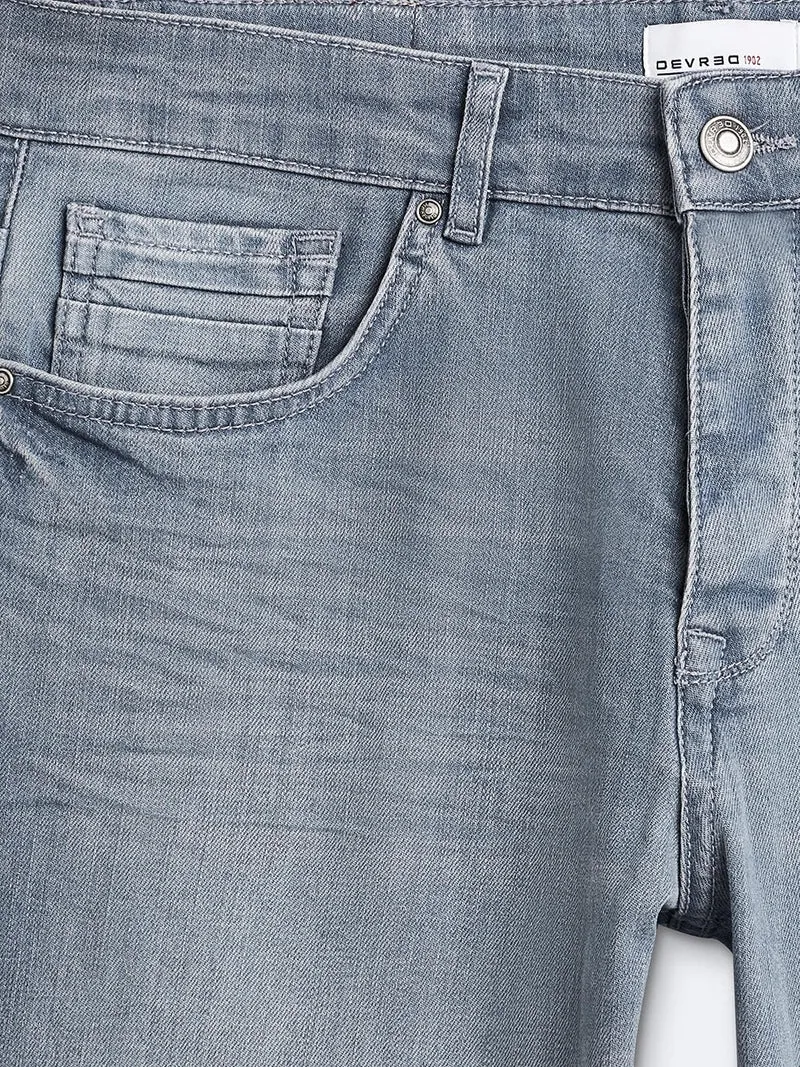 Jean couleur slim en coton élasthane uni