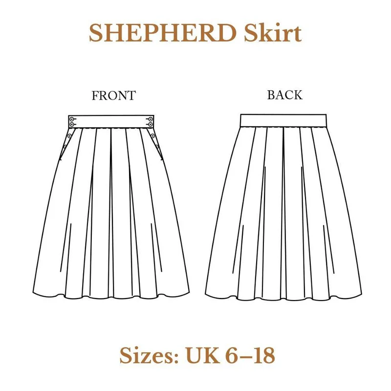 PATRON DE COUTURE PDF | Jupe SHEPHERD | Merchant & Mills | UK 6–18