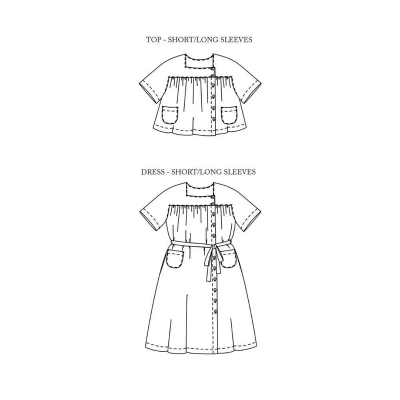PATRON DE COUTURE PDF | Robe & Haut OMILIE | Merchant & Mills | UK 6–18