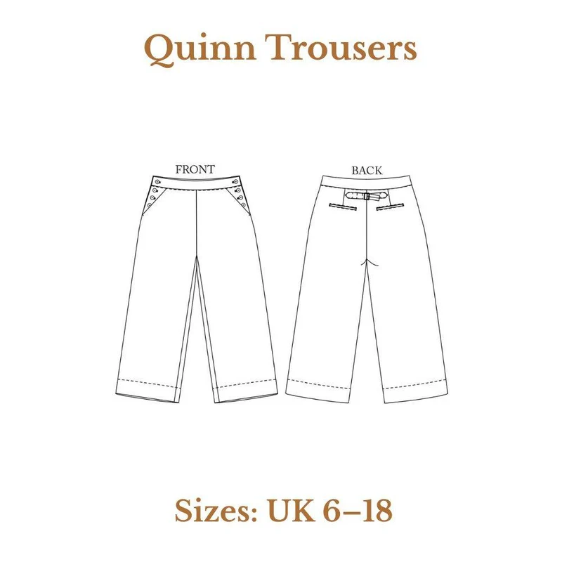 PATRON DE COUTURE PDF | Quinn – Pantalon | Merchant & Mills | UK 6–18
