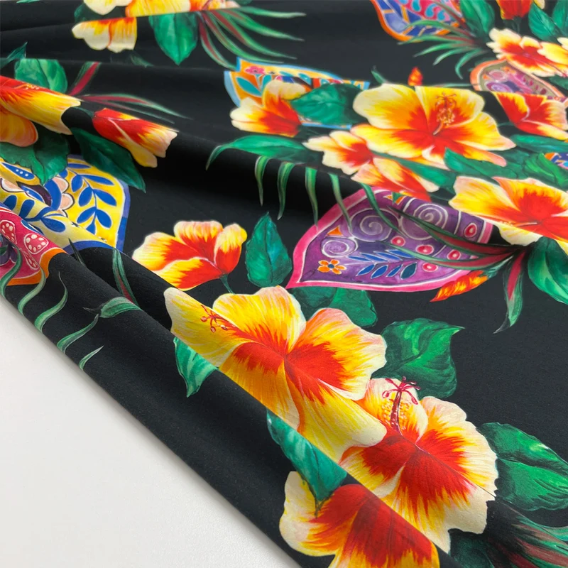 Tissu Satin Stretch, Coton - Althéa