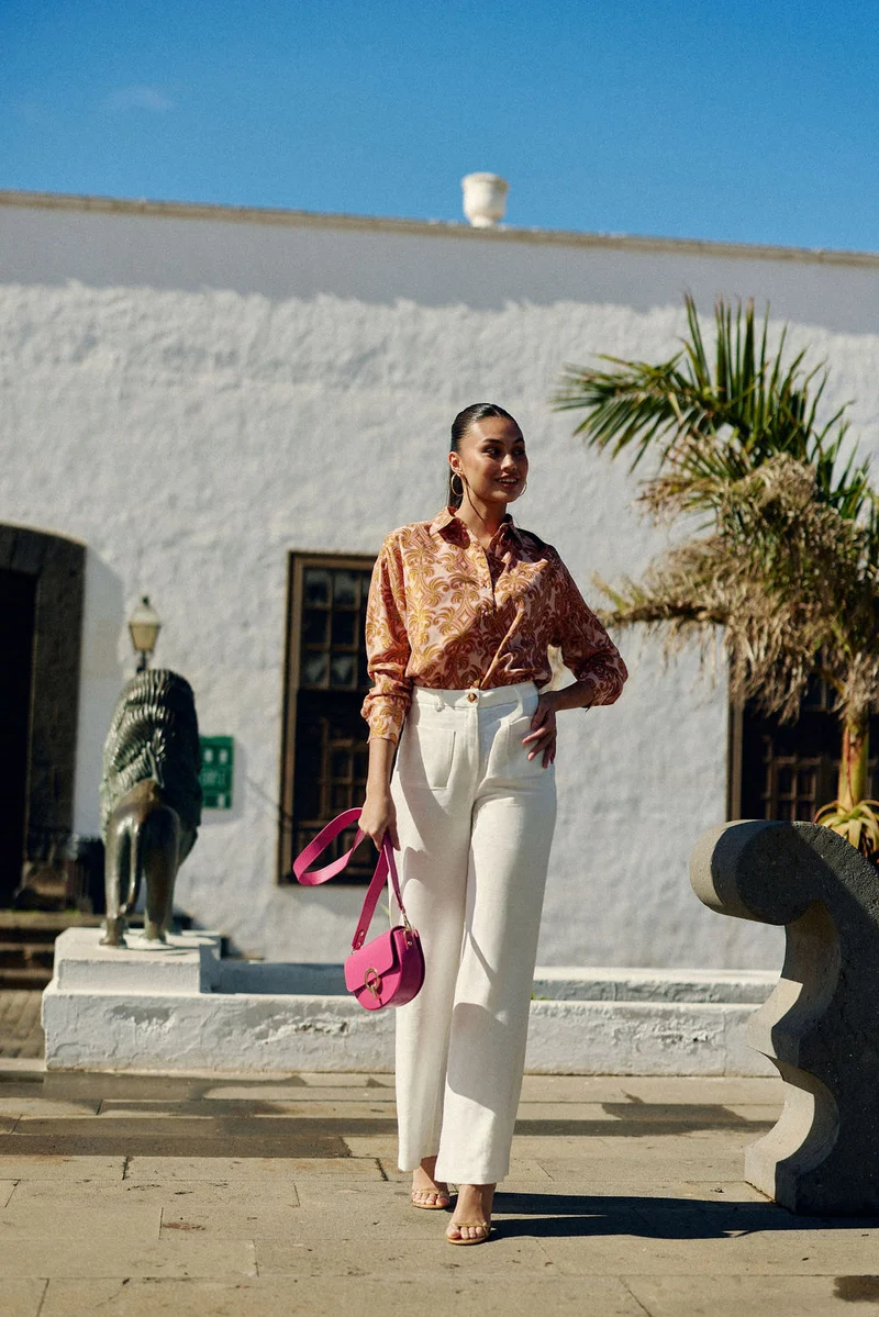Atlanty - Pantalon large en lin