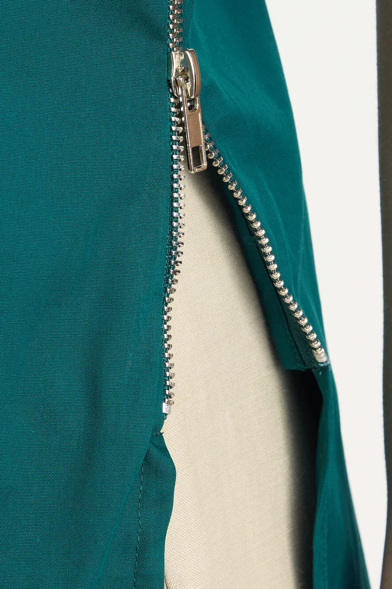 Yogitae|100% Cotton High-Low Top With Side Zipper