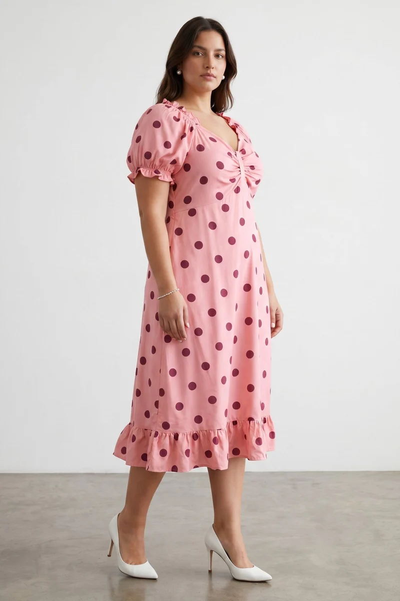 Coralie|100% Viscose Midi Dress