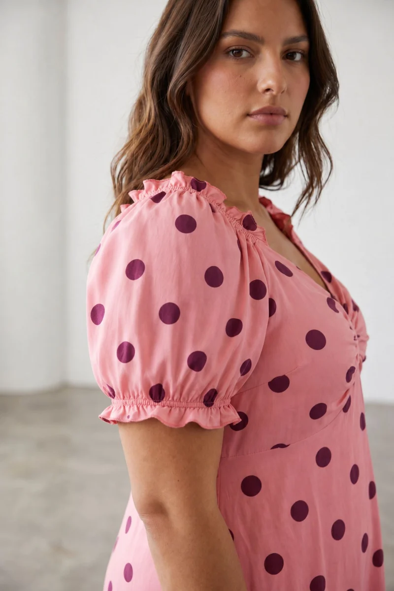 Coralie|100% Viscose Midi Dress