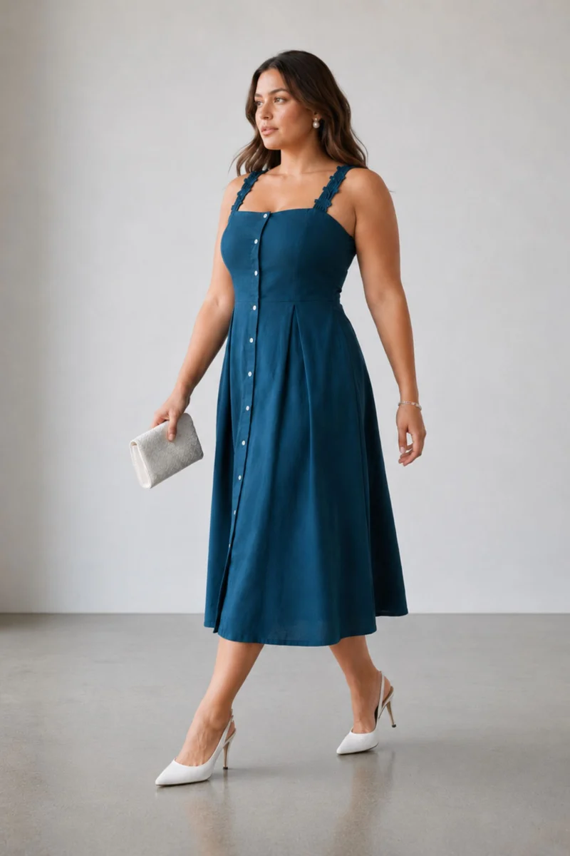 Kerensa|100% Cotton Lace Patch Dress