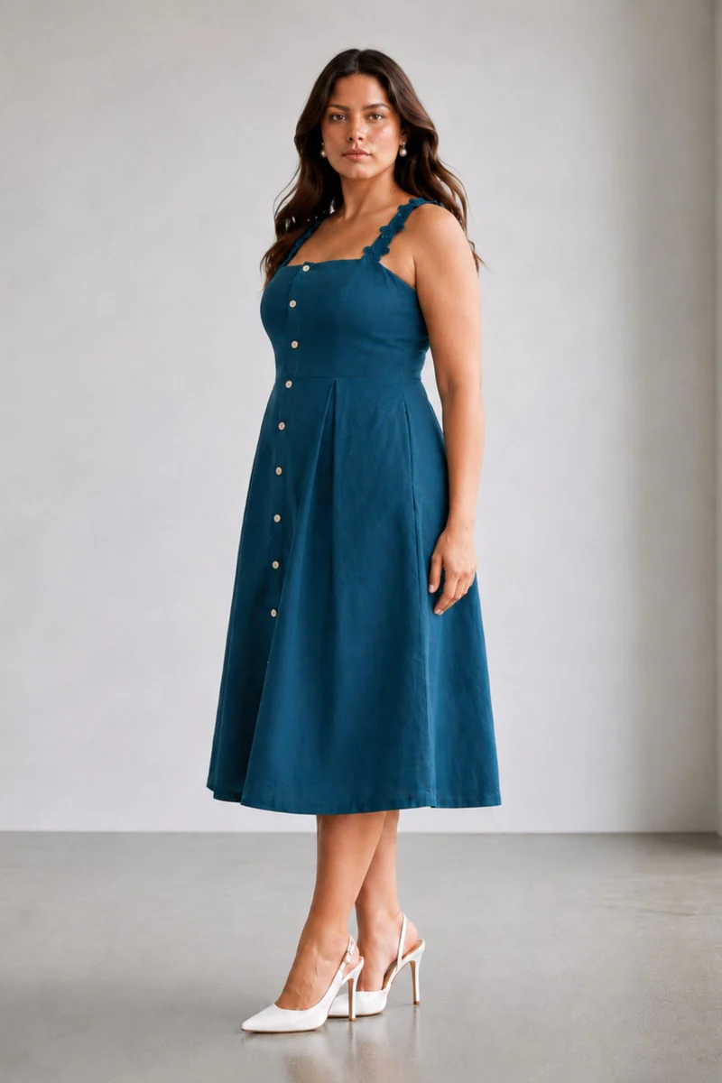 Kerensa|100% Cotton Lace Patch Dress