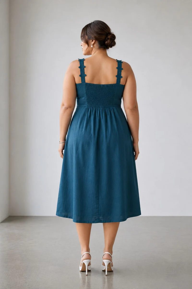Kerensa|100% Cotton Lace Patch Dress