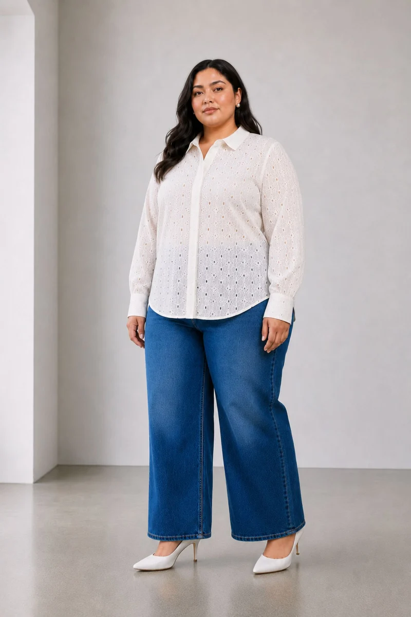 Oksana|100% Cotton Regular Shirt